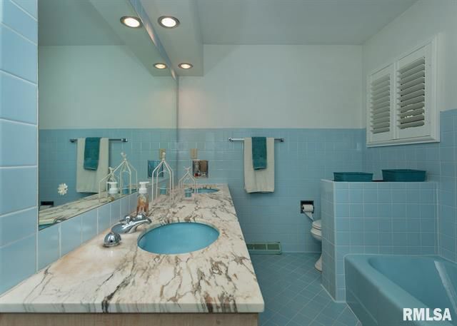 blue bathroom